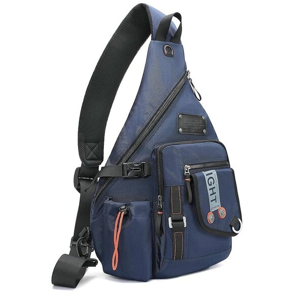 Large Sling Backpack, Sling Chest Bag Shoulder Crossbody 2609 Black